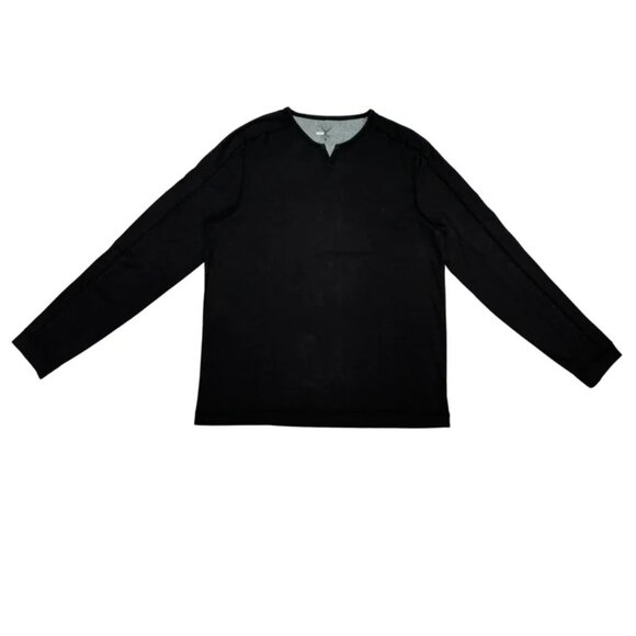Nicoby Age of Wisdom Black Oil Wash Key Hole Henley